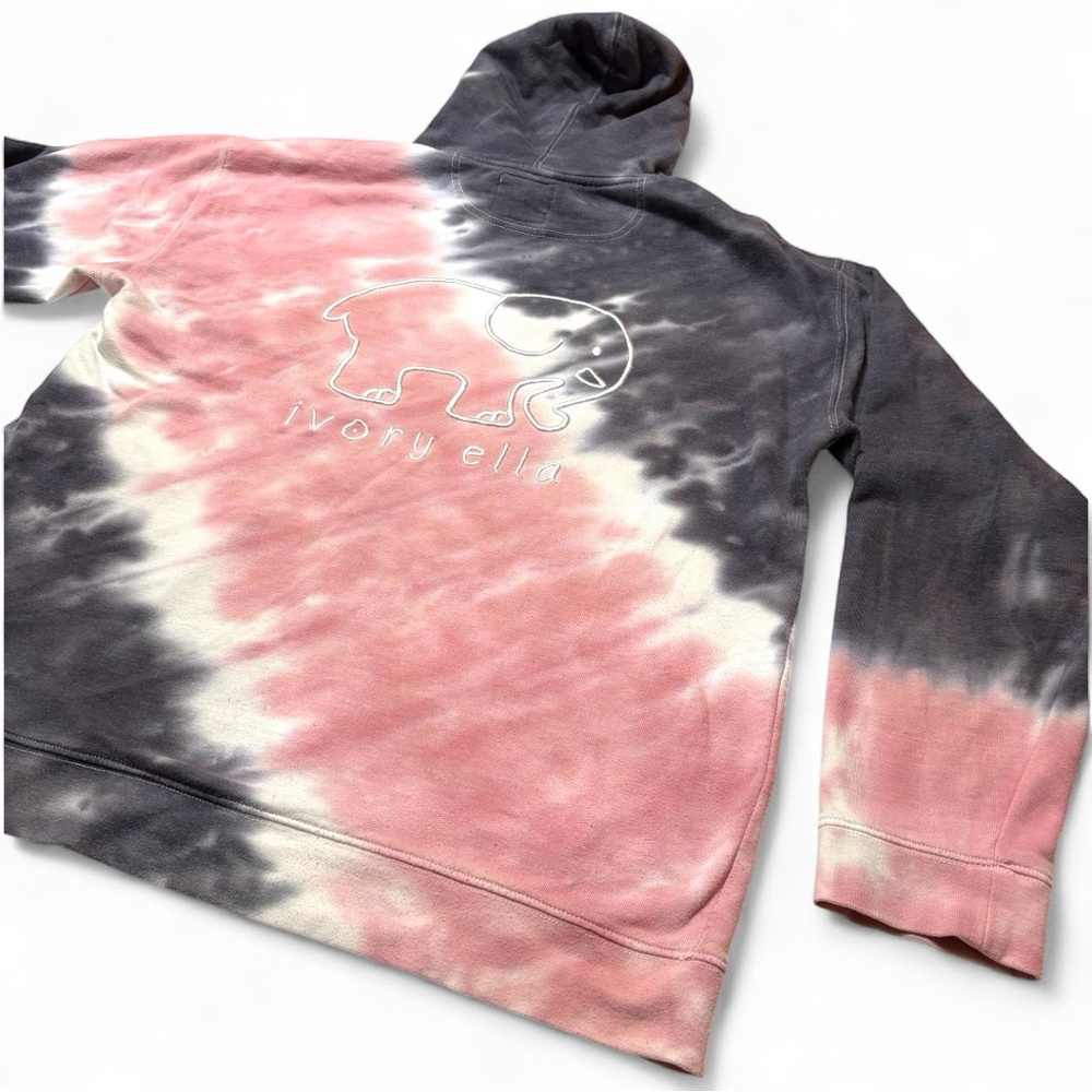 Ivory Ella Tie-Dye Hoodie Sweatshirt - Picture 2 of 7